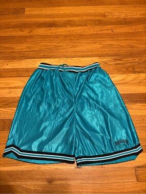 vintage 1990s Spalding "dazzle" shiny basketball shorts Teal